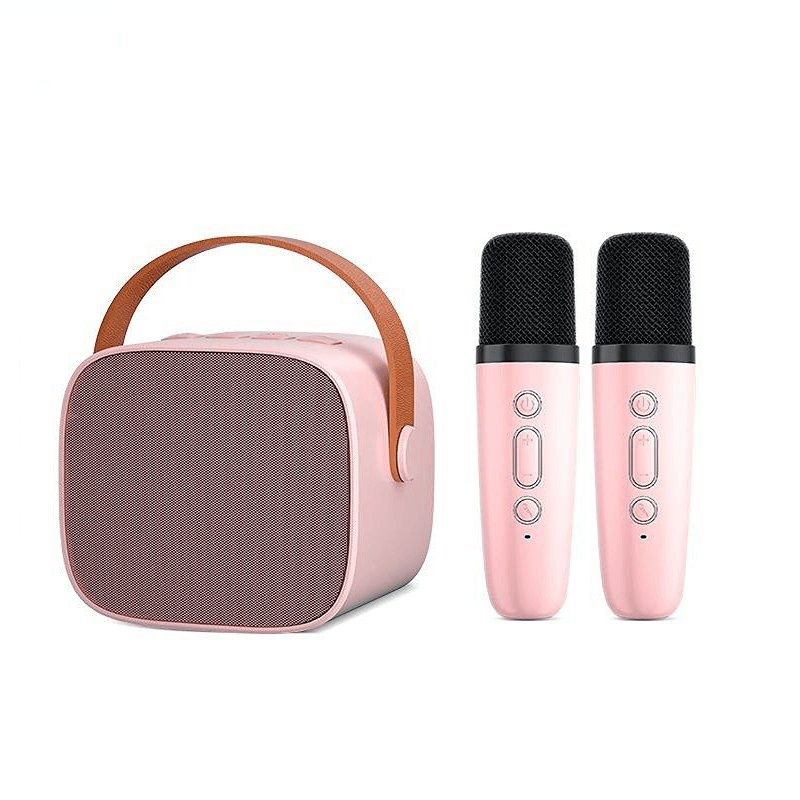 Jual Speaker mini bluetooth 2 mic 1 karaoke Bluetooth 5.3 Set Mini Full ...