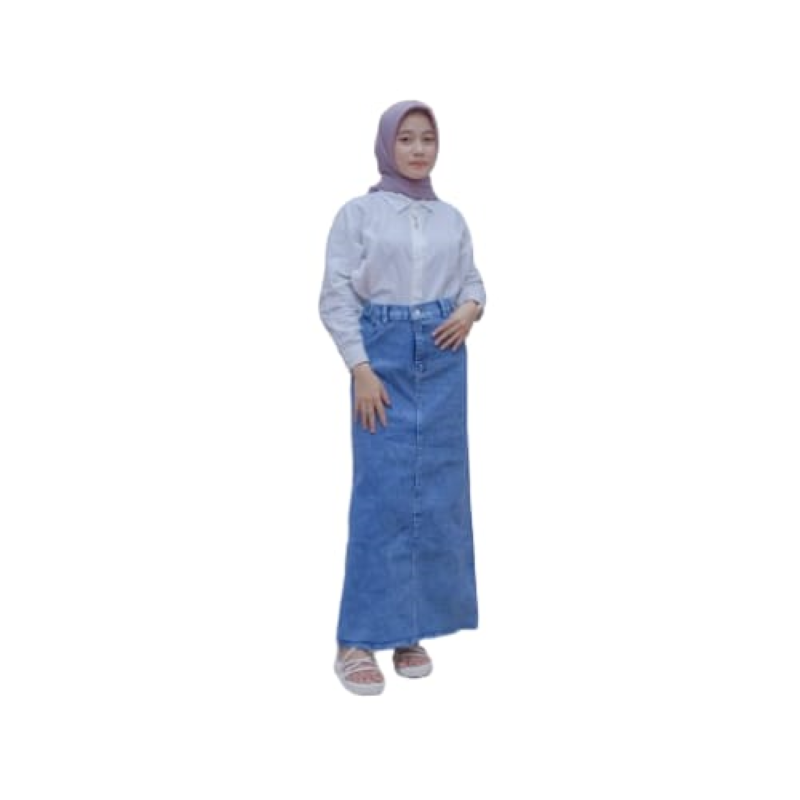 Jual Rok Jeans Wanita Panjang Rok Jeans Korean Style Rok Jeans Kekinan ...