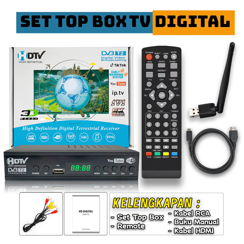 Jual Set Top Box TV Digital Receiver Penerima Siaran Full HD/ STB Wifi ...