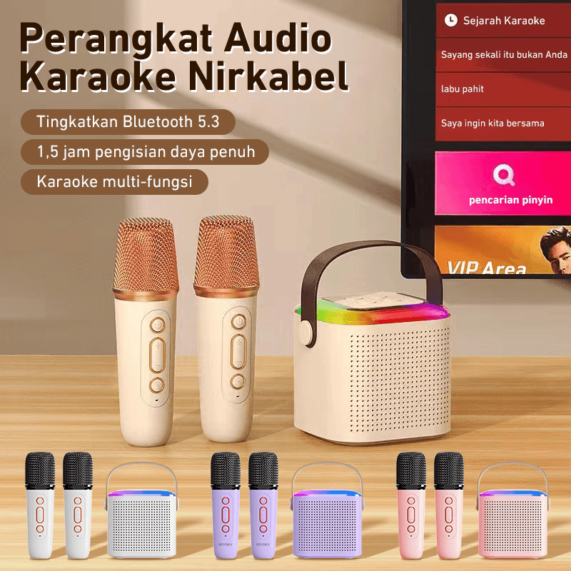 Jual COD bluetooth speaker karaoke speaker bluetooth mic speaker mini 2 ...