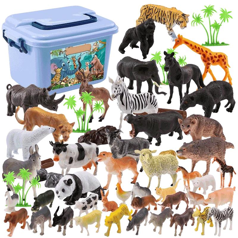 Jual Wetech Mainan hewan kecil binatang animal figure wild animal 58pcs