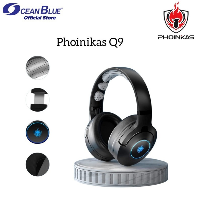 Jual Headphone Gaming Bluetooth PHOINIKAS Q9 Headset Wireless Gaming PC