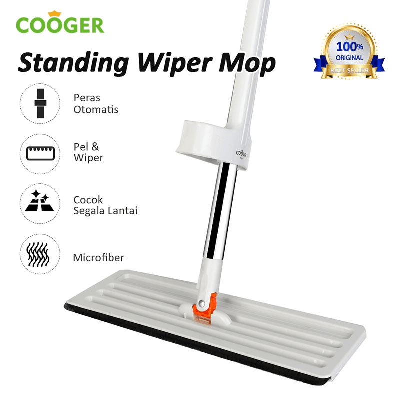 Jual COOGER Alat Pel Lantai New Ultra White Standing Wiper Mop