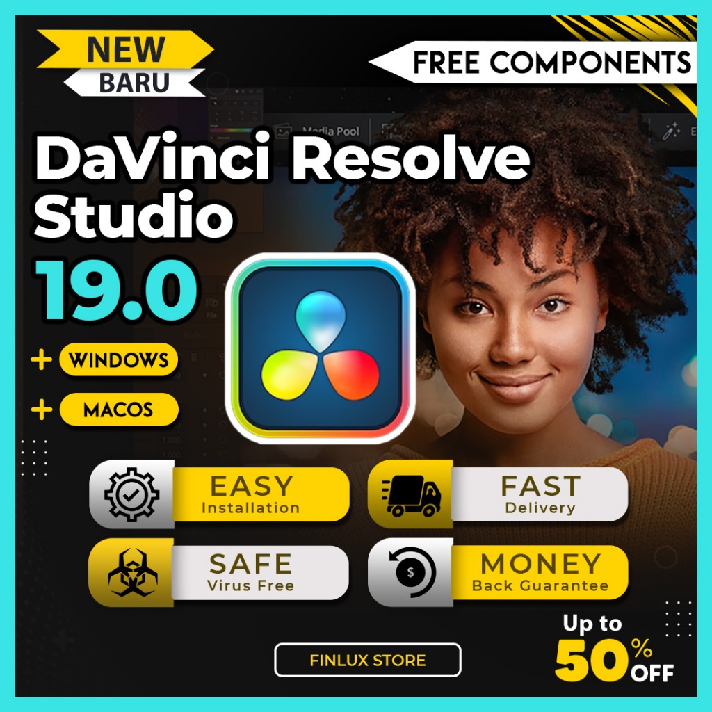 Jual DaVinci Resolve Studio 19 Latest 2024 For Win & McOS | Shopee ...