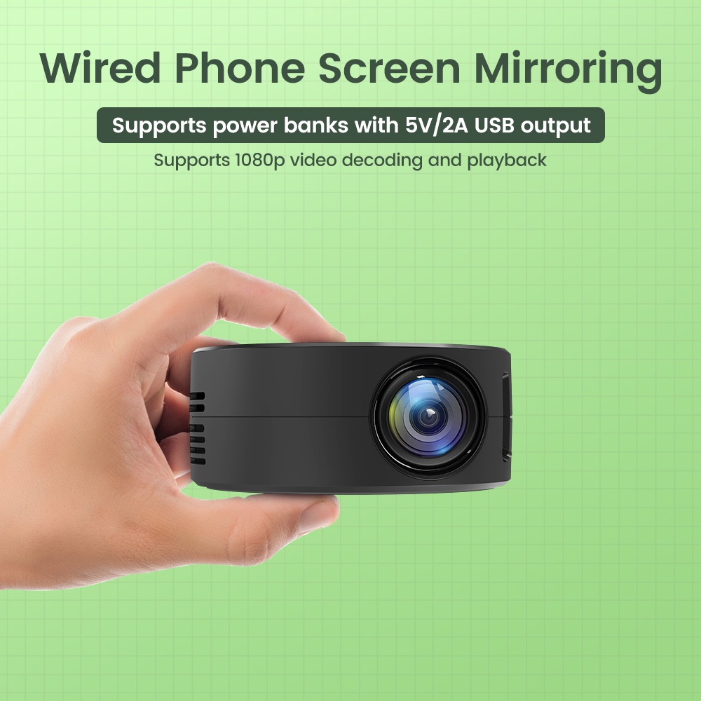 Jual YT200 Mini Portable Proyektor Home Theater Beamer Pelindung Mata ...