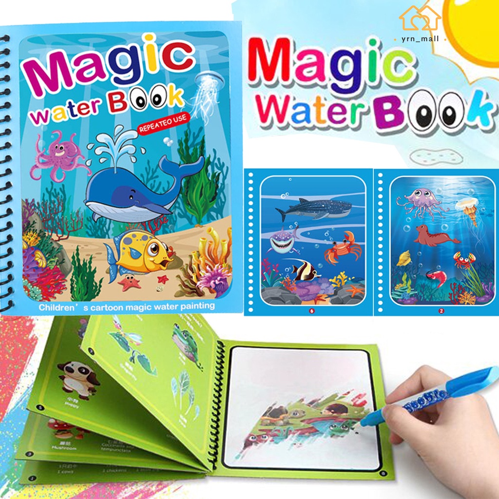 Jual ADK G411 Magic Water Book Buku Mewarnai Ajaib Spidol Air