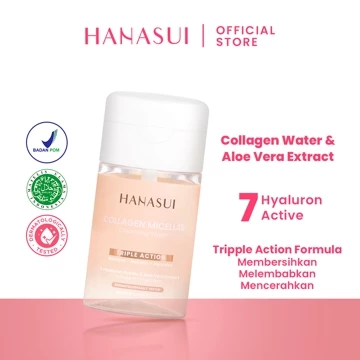 Lovablemart Hanasui Collagen Micellar Cleansing Water Cairan Pembersih Wajah Lembut