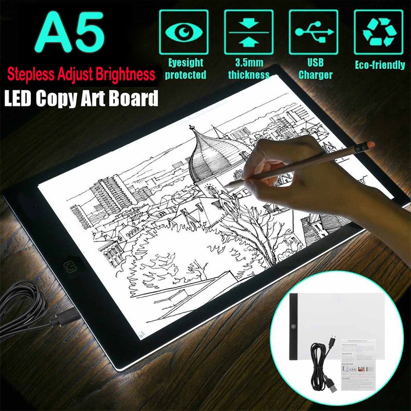 Jual Lampu LED A5 Kotak Ultratipis, Lampu LED A5 Portabel, Daya USB ...