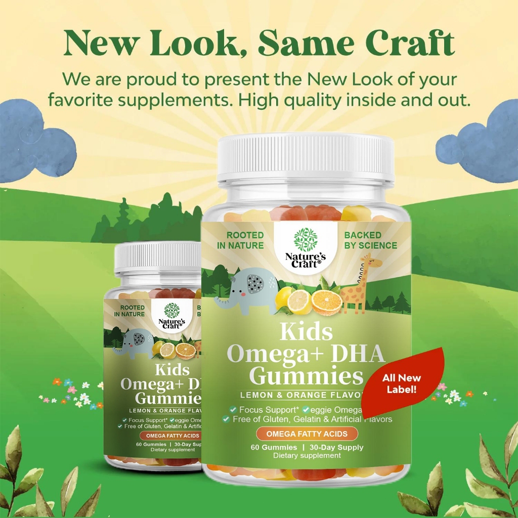 Jual OMEGA + DHA for Kids Gummies Zinc Probiotics for Brain Development ...