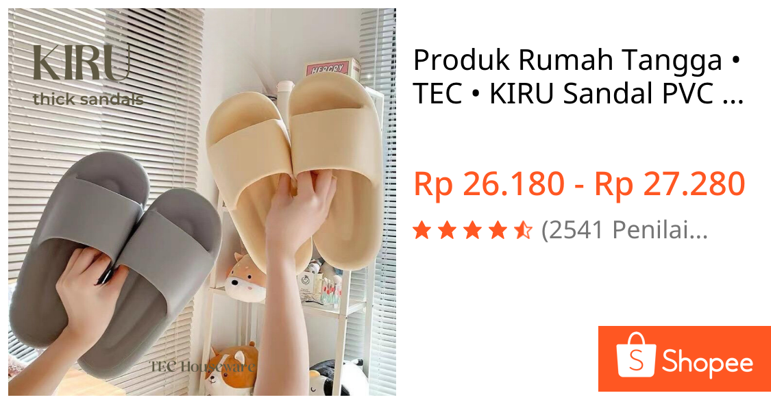 TEC KIRU Sandal PVC Bantal Empuk