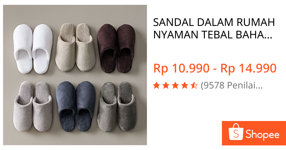Sandal Rumah Bahan Rasfur Tebal