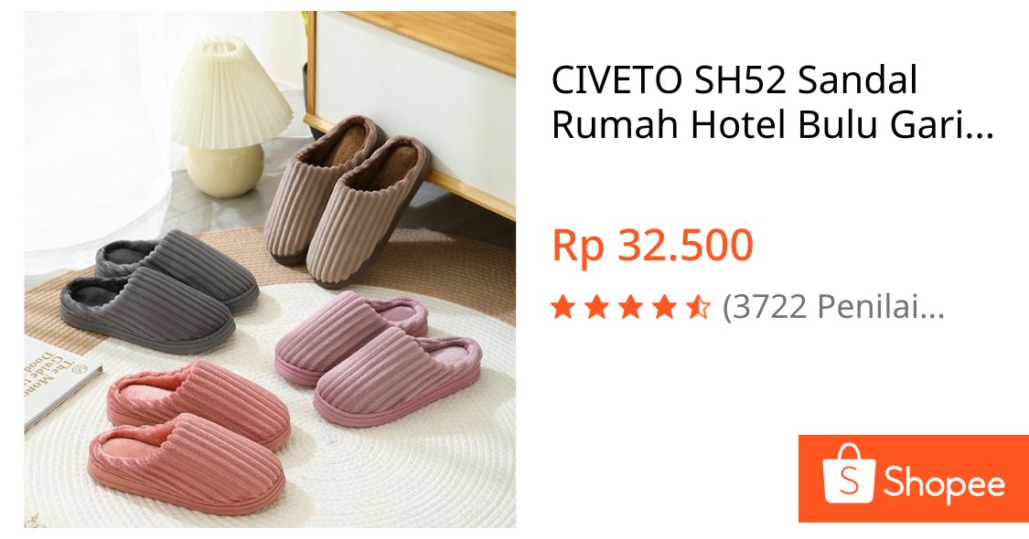 CIVETO SH52 Sandal Rumah Hotel Bulu