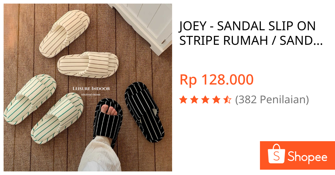JOEY Sandal Slip On Stripe