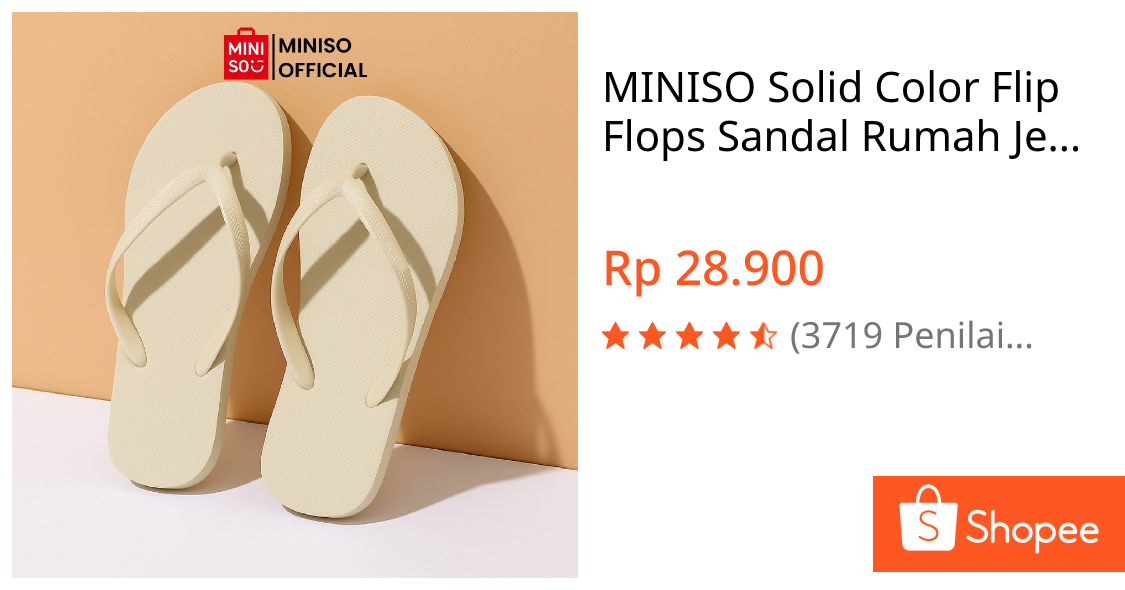 MINISO Sandal Rumah Jepit