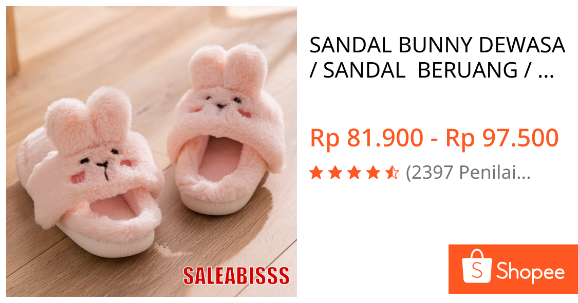 Sandal Bunny Dewasa Anti Slip