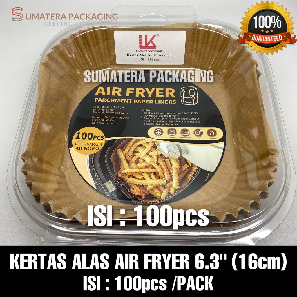 Jual Kertas Alas Baking Air Fryer Isi Pcs Square Segi Petak Anti