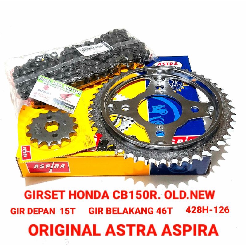 Jual Girset K45 15T/46T 428H126 Original Astra Aspira Honda CB150R OLD