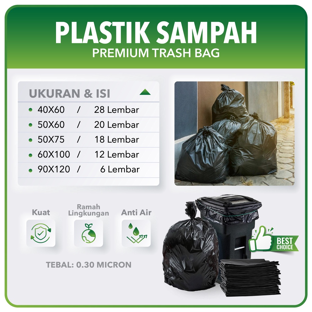 Jual Termurah Kantong Plastik Sampah Kuat Tebal Trash Bag Plastic