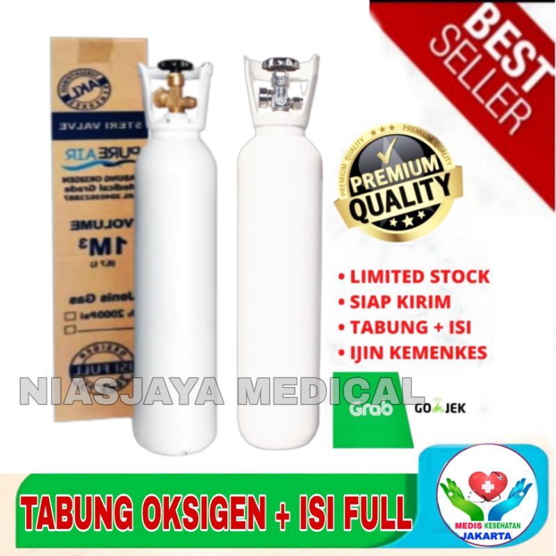 Jual Tabung Oksigen 1m3 Tabung O2 Isi Full Tabung Oxygen 1m3 Isi 2000psi Tabung Oksigen 1set 