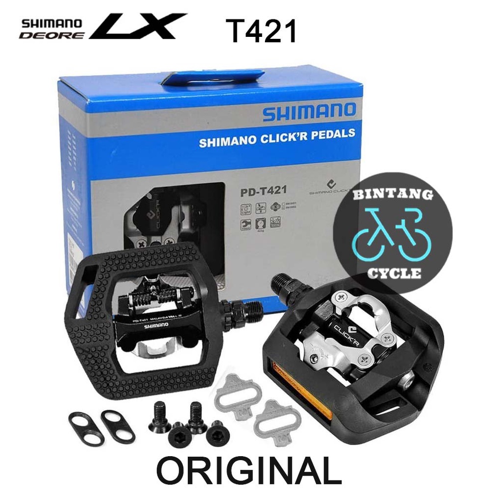 Pedales Shimano Doble Función Pd-t421 Mtb Incluye Par Calas | Cuotas Sin Interés