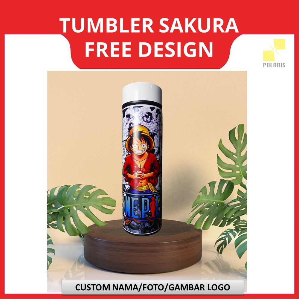 Jual TUMBLER SAKURA LIFE CUSTOM PRINT UV - BOTOL MINUM CETAK NAMA/LOGO ...