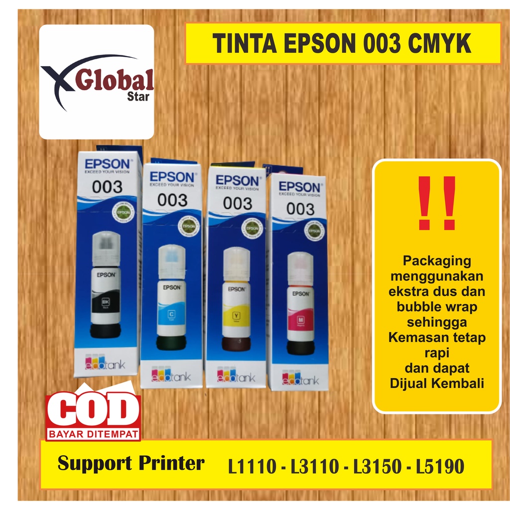 Jual Tinta Epson 003 Premiumcompatible For Printer L5190 L3150 L3110 L1110 L3100 L3101 Pcs 2794