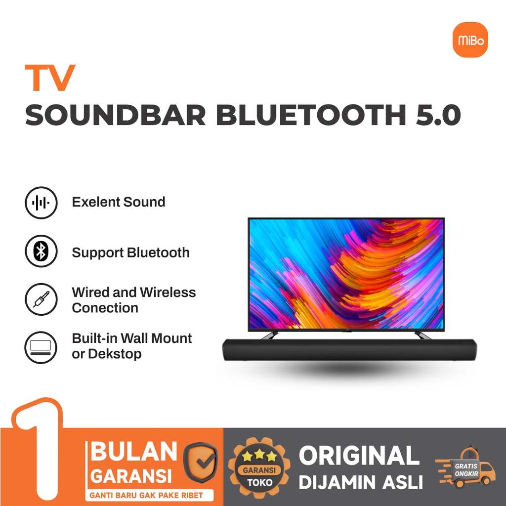 Jual TV Soundbar Wired And Wireless Bluetooth Speaker HiFi Sound Bar ...