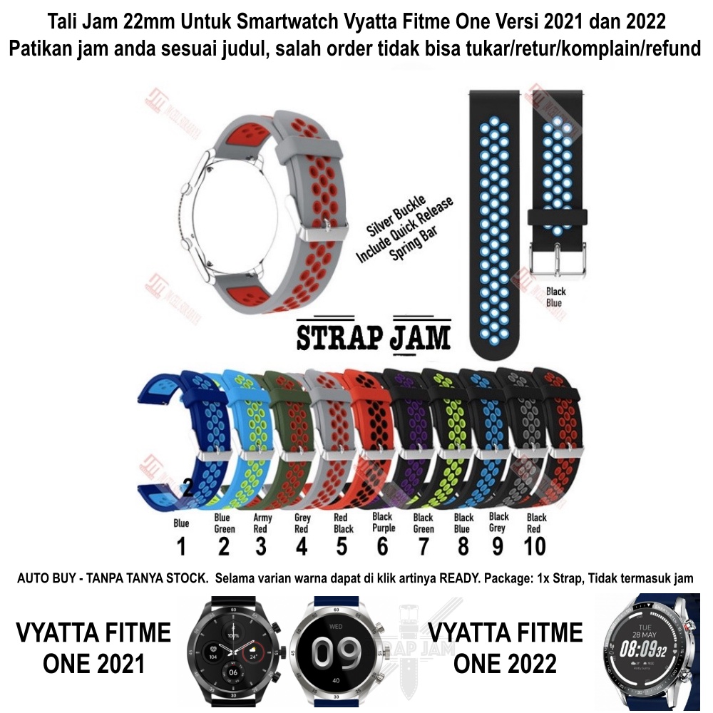 Jual NSB Tali Jam 22mm Watch Strap Vyatta Fitme One 2021 2022 Rubber