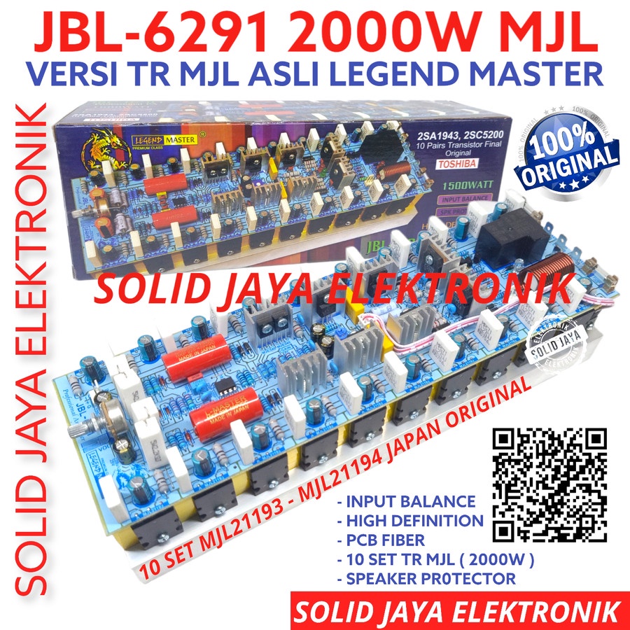 Jual KIT POWER AMPLIFIER JBL6291 1500W 2000W MONO PLUS TR FINAL TOSHIBA ...
