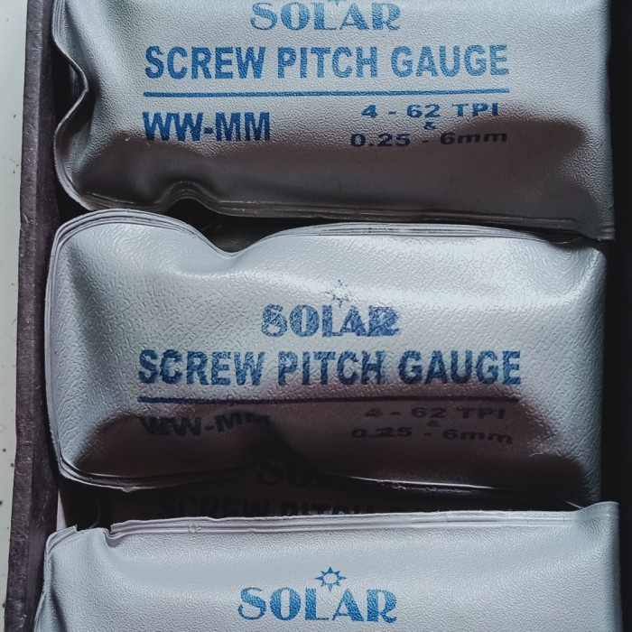 Jual Screw pitch gauge mal drat mal ulir inchi - Mili 4-62 TPI 0,25-6mm ...