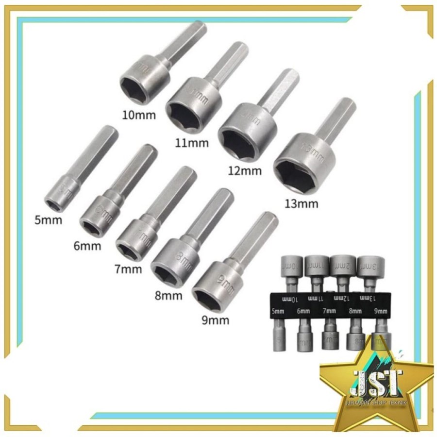 Jual Mata Roofing magnetic set 9 Pcs NUT SETTER SET FREED MATA BOR ...