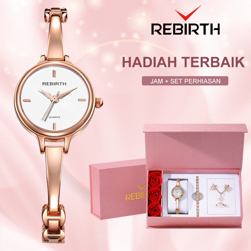 Jual REBIRTH Jam Tangan Wanita Aksesoris Set Original Set Perhiasan
