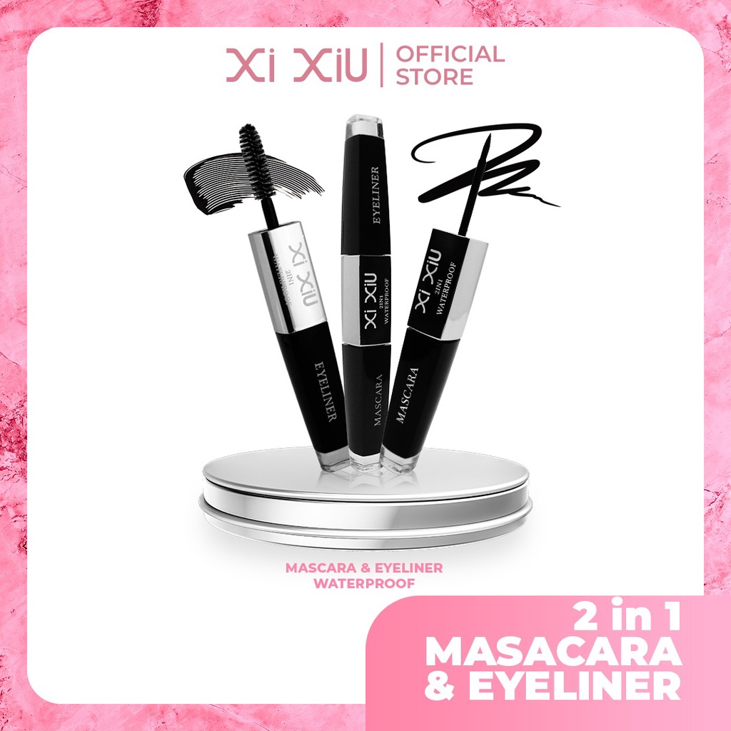 Jual Xi XiU 2 in 1 MASCARA & EYELINER Shopee Indonesia