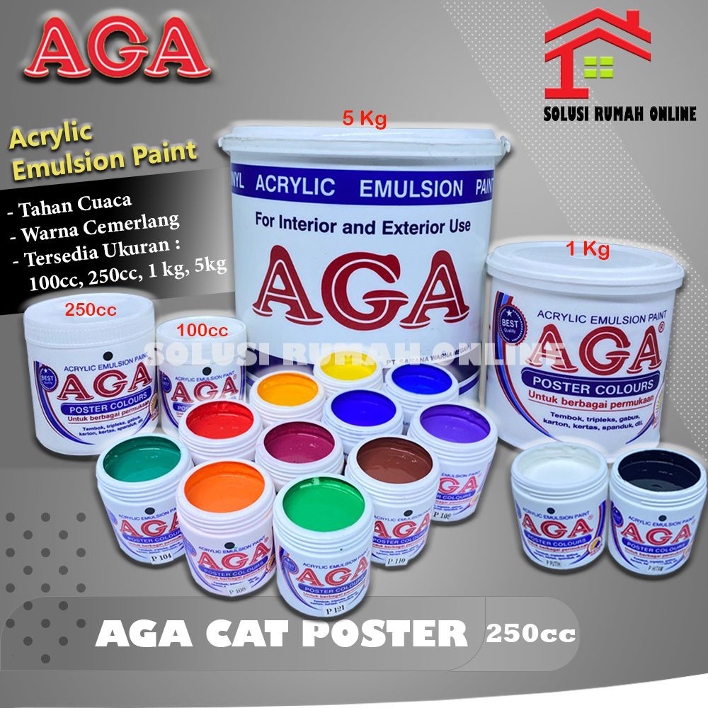 Jual Cat Aga Poster Acrylic Akrilik Dekor Gabus Lukis 250 Cc Shopee Indonesia 5204