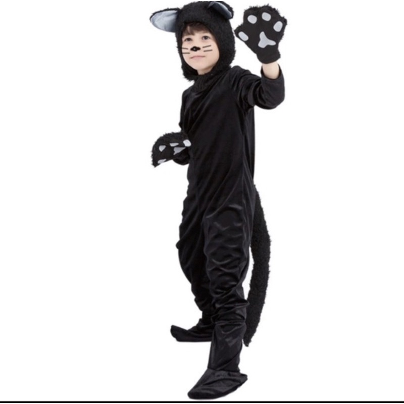 Jual black cat costume toddler boy kostum anak kucing baju cosplay