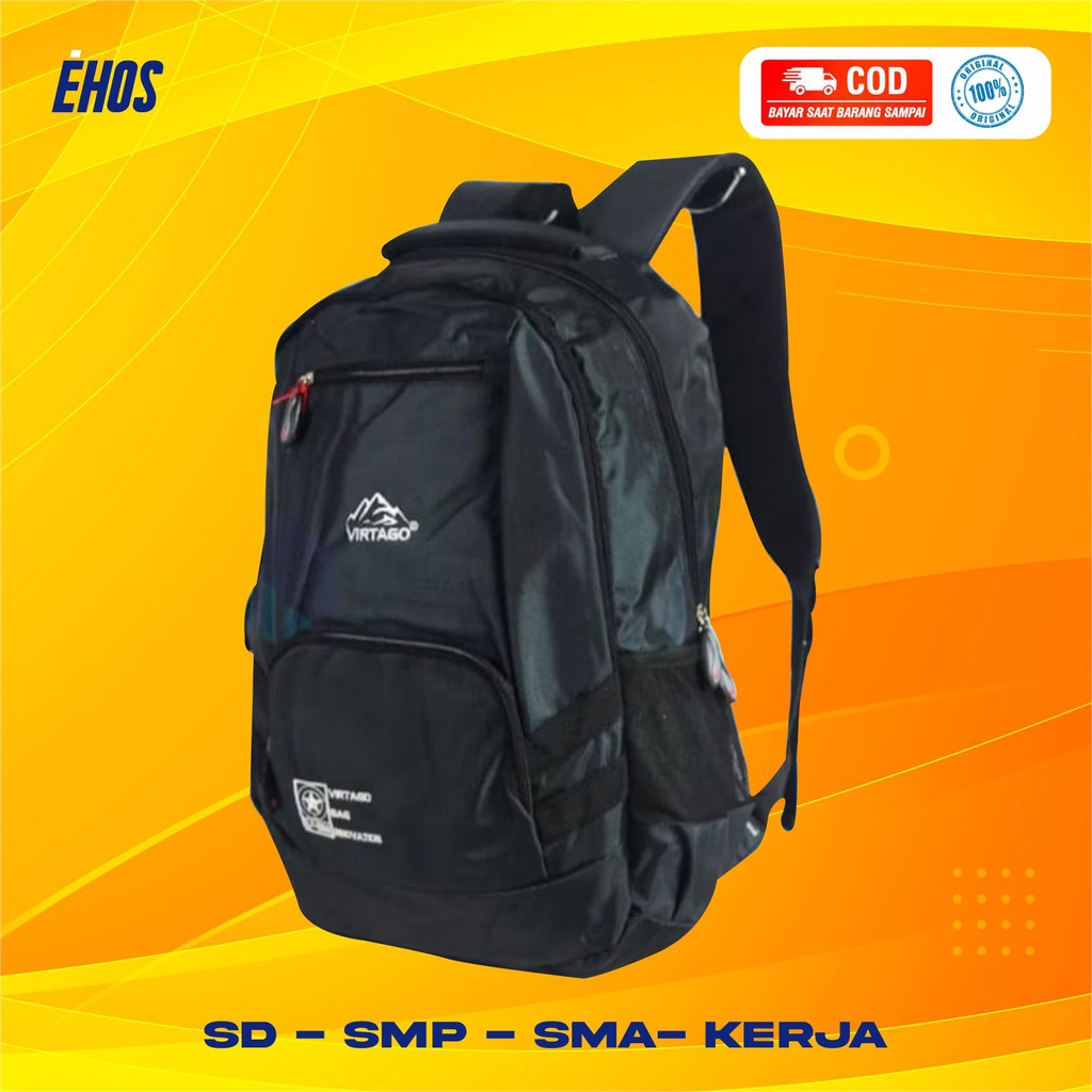 Jual Tas Ransel Laptop Sekolah Virtago Tas Ransel Unisex 16 inch Tas ...