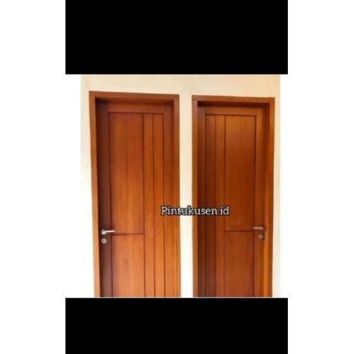 Jual Kusen Berikut Daun Pintu Minimalis Meranti Oven Lengkap Acc