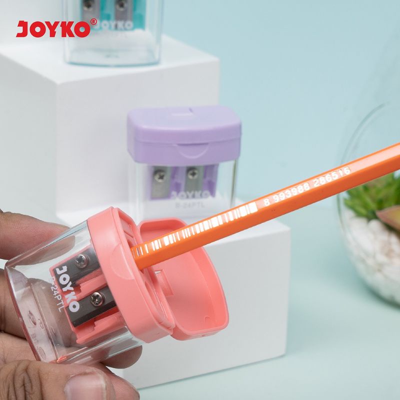 Jual RAUTAN 2 LUBANG WARNA PASTEL JOYKO B-24PTL | SHARPENER 2 IN 1 ...
