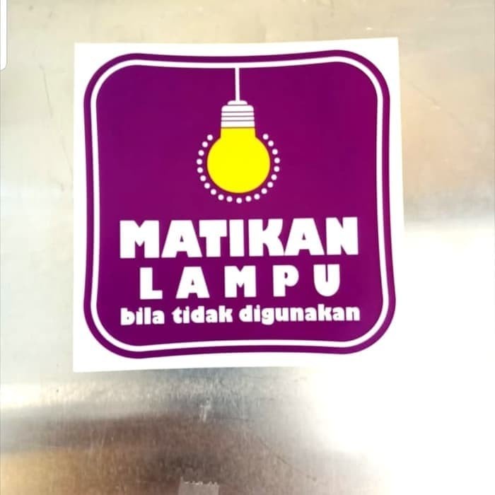 Jual SIGN STICKER MATIKAN LAMPU BILA TIDAK DIGUNAKAN 10X10CM | Shopee ...