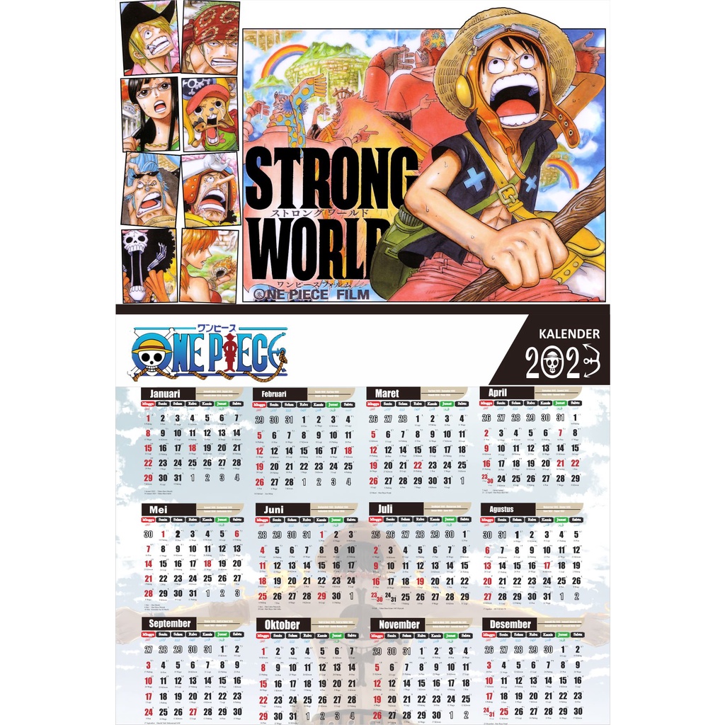 Jual POSTER KALENDER ANIME [ ONE PIECE ] - kalender poster - kalender dinding - kalender 2023 