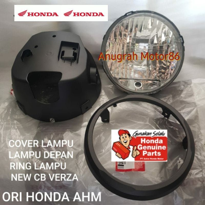 Jual Set Lampu Batok Cb Verza Reflektor Lampu Depan Cover Lampu Batok Ring Set Cb Verza Asli