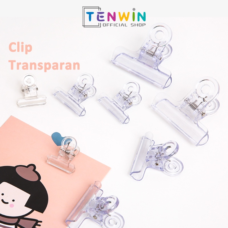 Jual Jepitan Kertas Transparan Paper Clip Plastik Bening Klip Penjepit