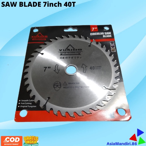Jual Yukido Circular Saw Blade 7 x 40T Mata Potong Kayu Akrilik Triplek