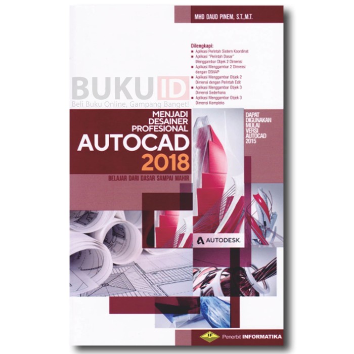 Jual Buku Menjadi Desainer Profesional Autocad 2018 Belajar Dari Dasar Shopee Indonesia 4836