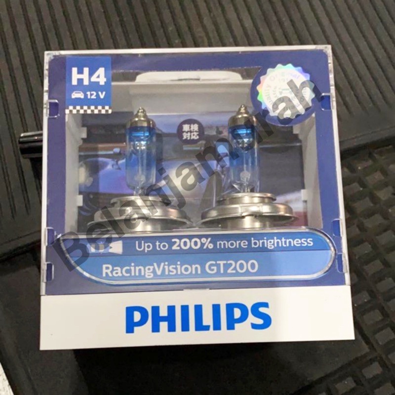 Jual Philips Racing Vision H4 12V 60/55w Bohlam Lampu RacingVision +200 ...