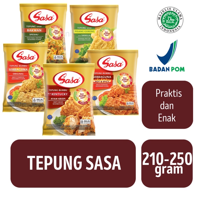 Jual Sasa Tepung Bumbu Serbaguna Pedas Bakwan Pisang Goreng