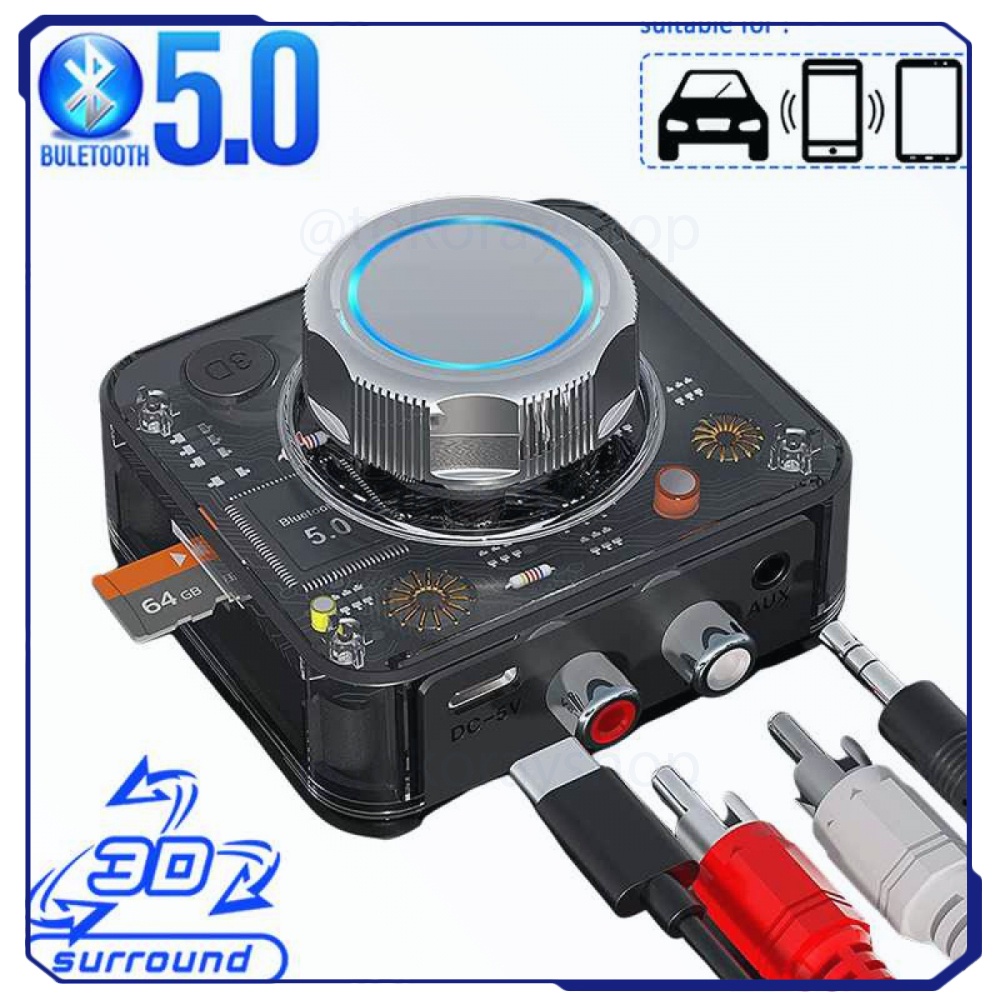 Jual Wireless Audio Receiver Bluetooth 5.0 TF Card RCA AUX C39