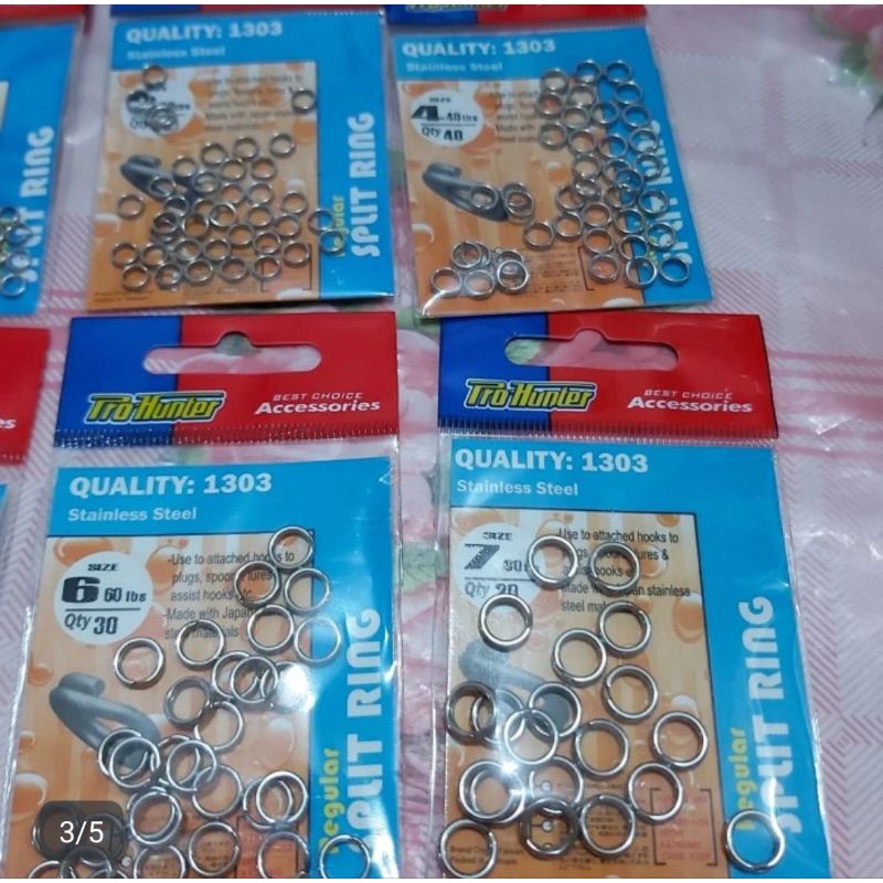 Jual split ring pro Hunter ring lure ring popper harga per 1 bungkus ...