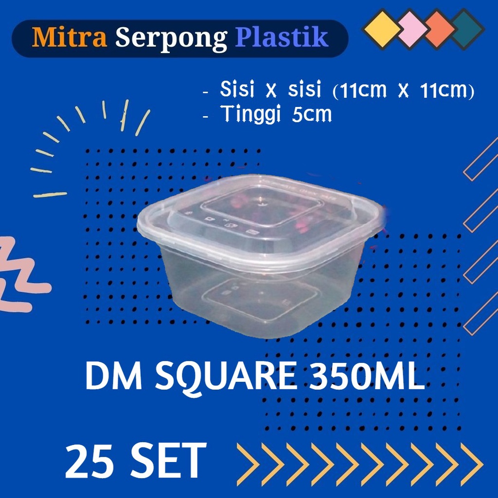 Jual MSP ~ THINWALL DM SQUARE MINI 350ML ISI 25SET | Shopee Indonesia