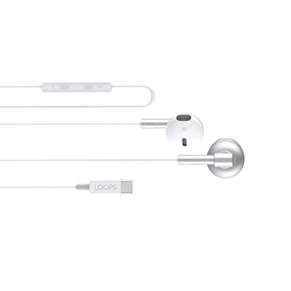Jual Loops Type C Earphone W10 - White | Shopee Indonesia